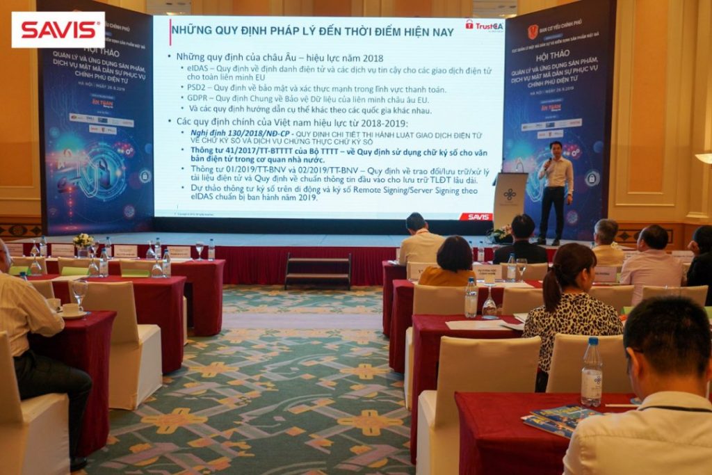 SAVIS trình bày tham luận tại Hội thảo Quản lý và ứng dụng sản phẩm, dịch vụ mật mã dân sự phục vụ Chính phủ điện tử 2 WhatsApp Image 2019 10 02 at 9.24.32 AM