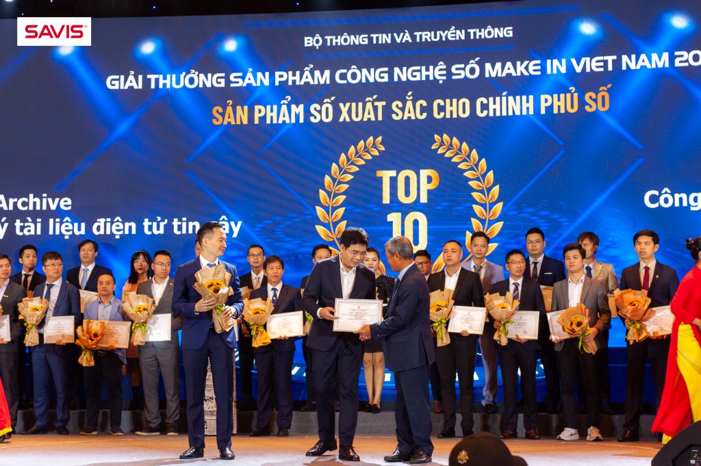 Giải thưởng Make in Vietnam 2022: Trusted Archive - Giải pháp lưu trữ điện tử duy nhất lọt TOP 10 Sản phẩm số xuất sắc cho Chính phủ số 2 giai thuong make in viet nam savis