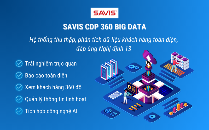 SAVIS CDP 360 Big Data Hệ thống thu thập, phân tích dữ liệu khách hàng toàn diện, đáp ứng Nghị định 13